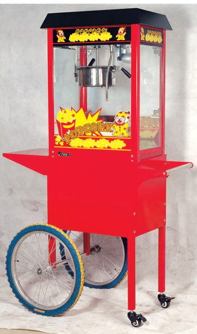 Popcorn machine with troly